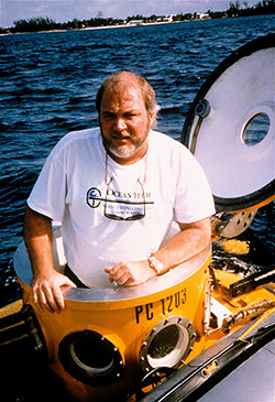 Gilliam surfacing from 2500ft dive, 1992