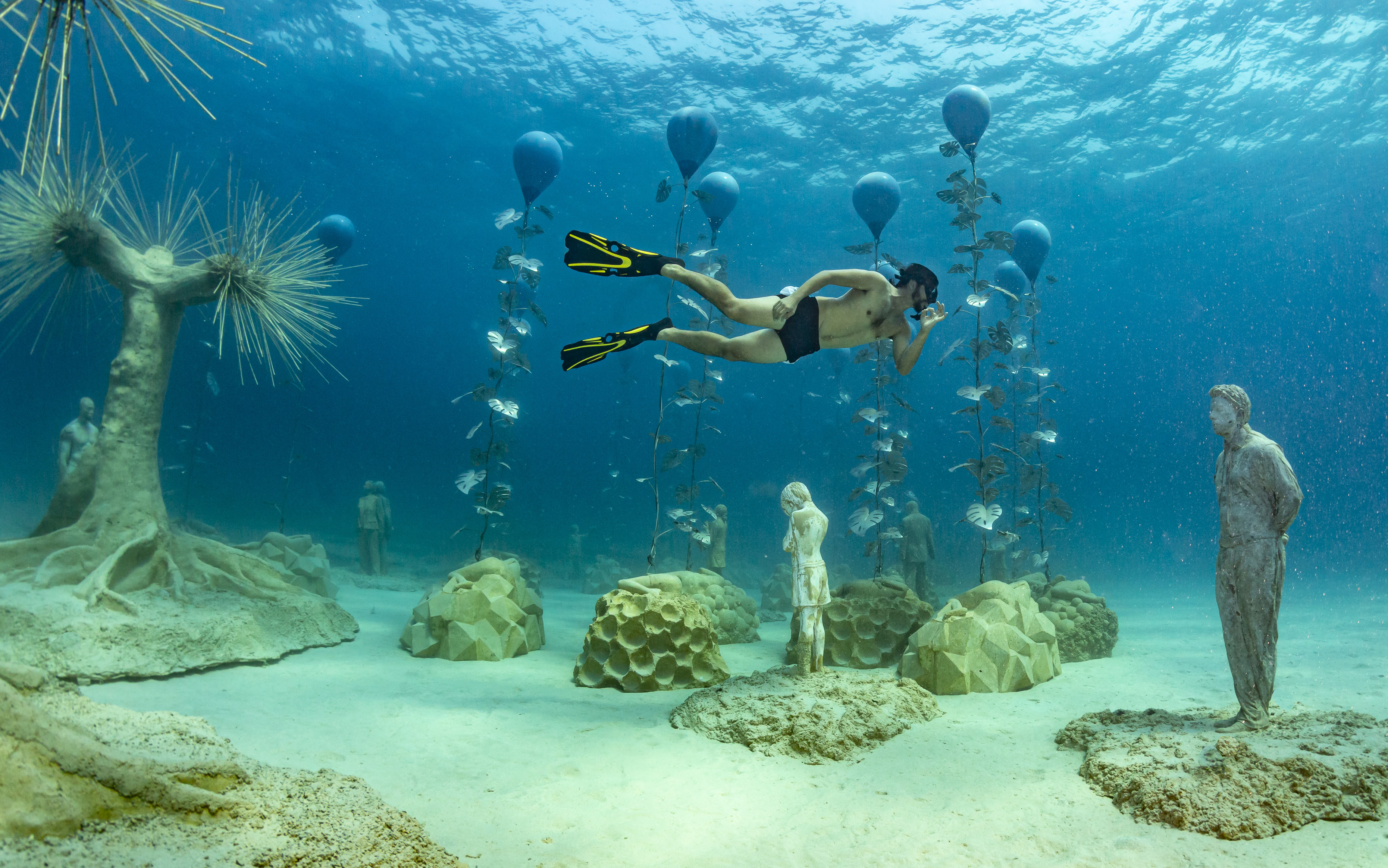 Freediver exploring MUSAN, Cyprus. Photo by Andrey Bizyukin