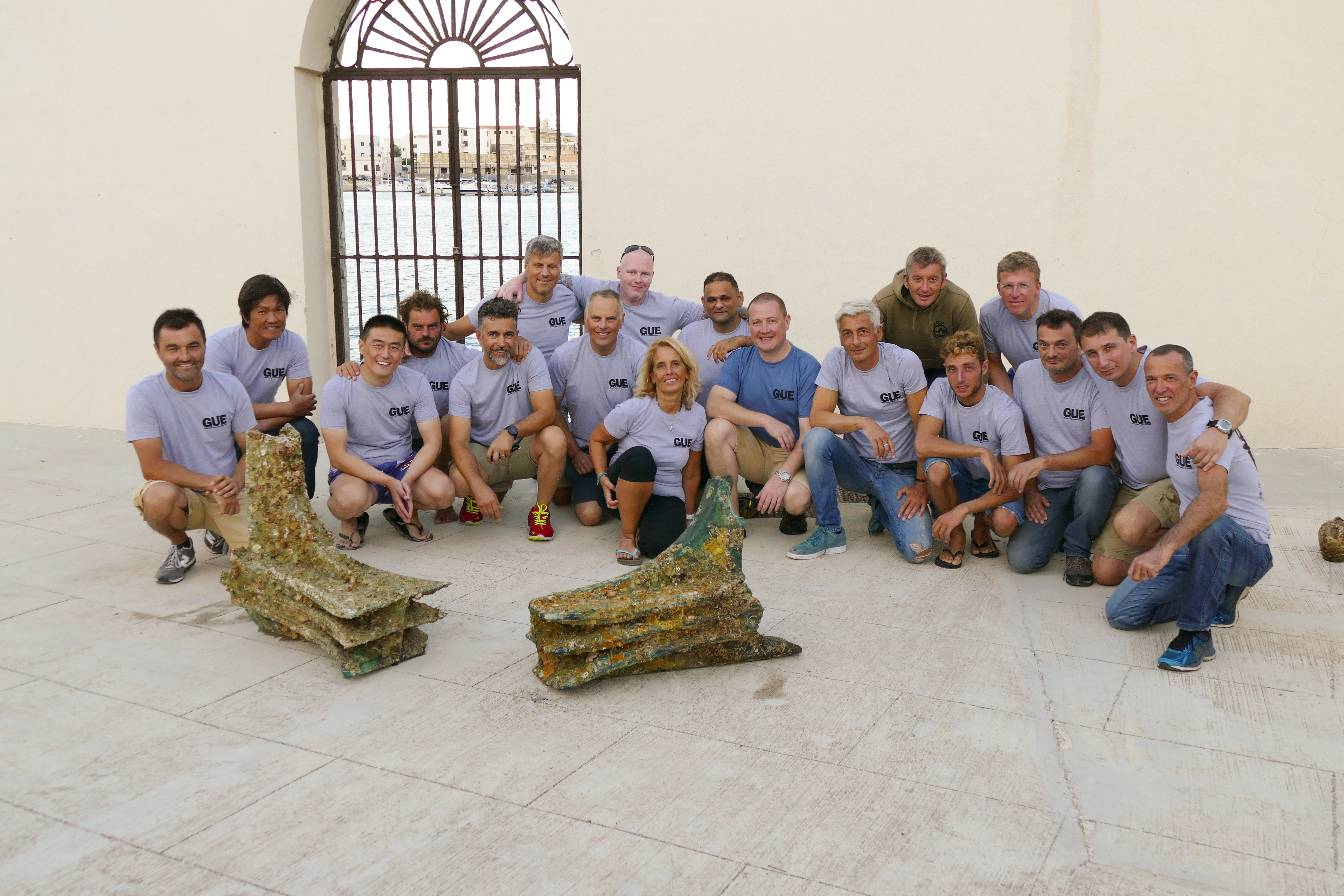 Project's team of divers and experts. Photo by the Egadi Project