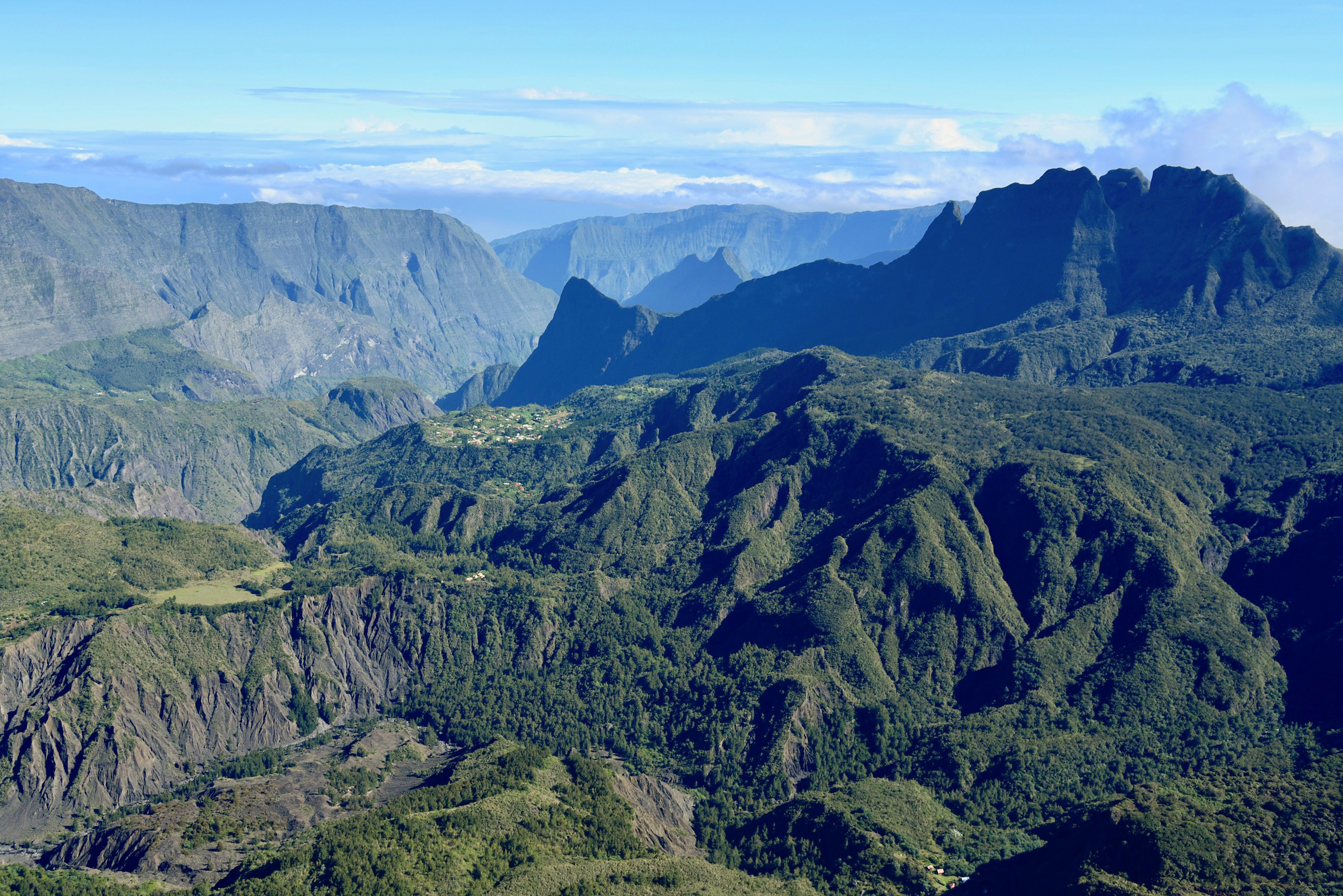 View over Reunion Island (