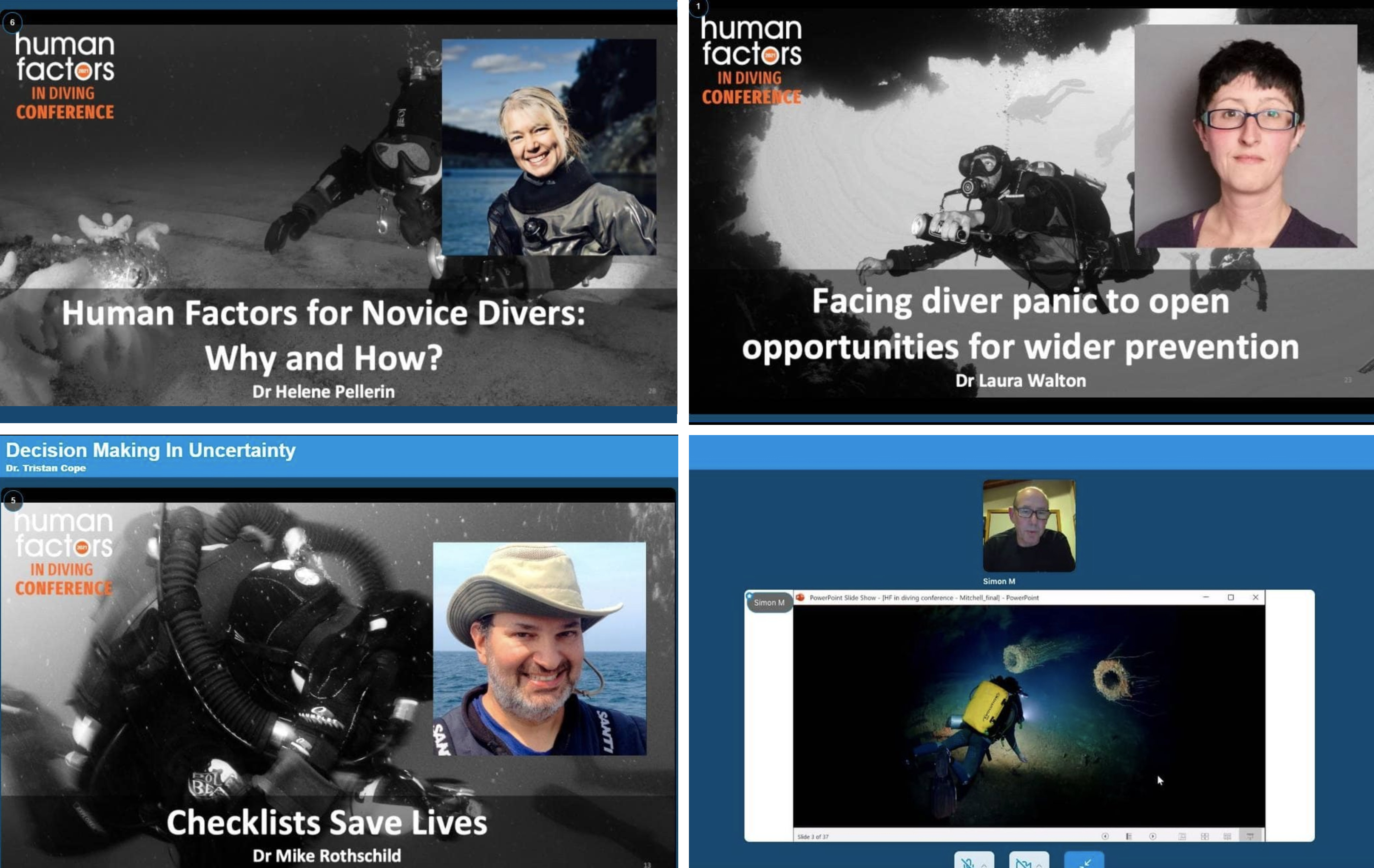 Speakers at the Human Factors in Diving Conference