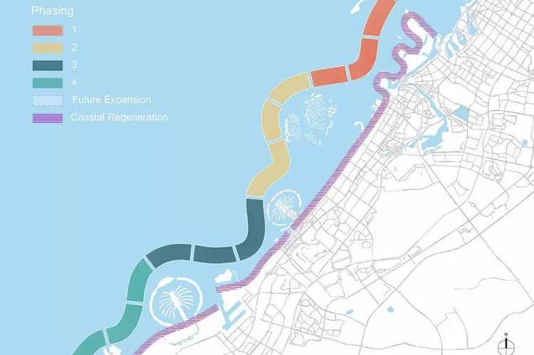 The proposed location of Dubai Reefs. Photo: URB 