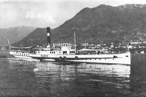 Rare historical photo of Plinio III, Lake Como, Italy (Museo Barca Lariana/Public Domain)