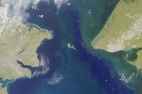 Bering strait, image taken by MISR satellite