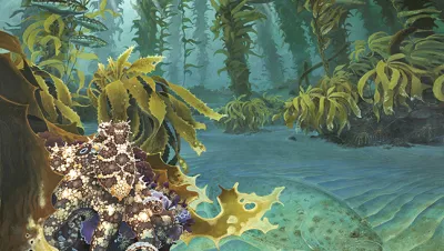 So-Cal Kelp Forest, painting by Amadeo Bachar.