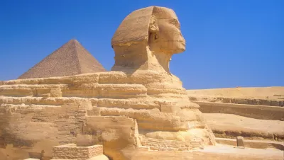 Sphinx and Giza pyramids
