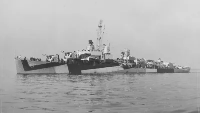 USS Mannert L. Abele off the Boston Navy Yard, Massachusetts, 1 August 1944