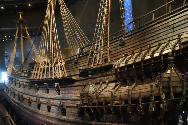 The 17th-century ship Vasa sank in 1628 in Stockholm, Sweden