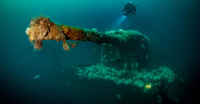 HMS Defense wreck, Denmark. Photo by René B. Andersen.